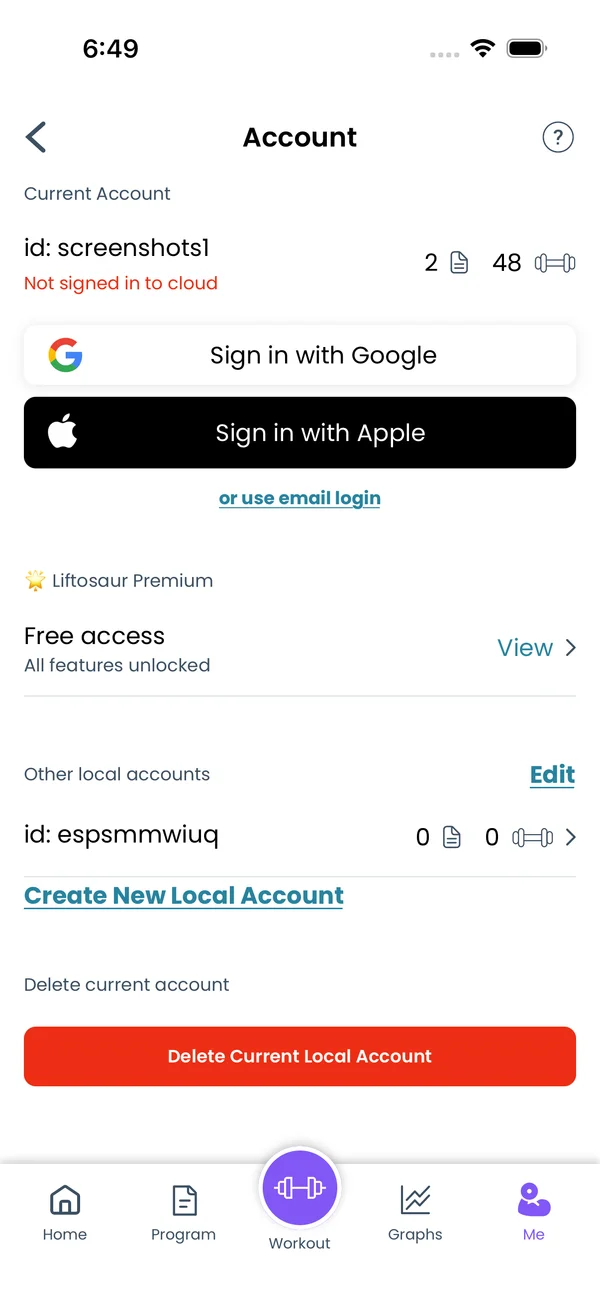 Account and Sign-in: sign in